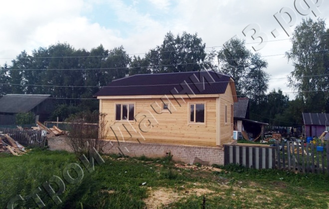 2 Брусовой дом ОД-5 6×8, 48 м², Тверская область, Деревня Красный Холм (5)